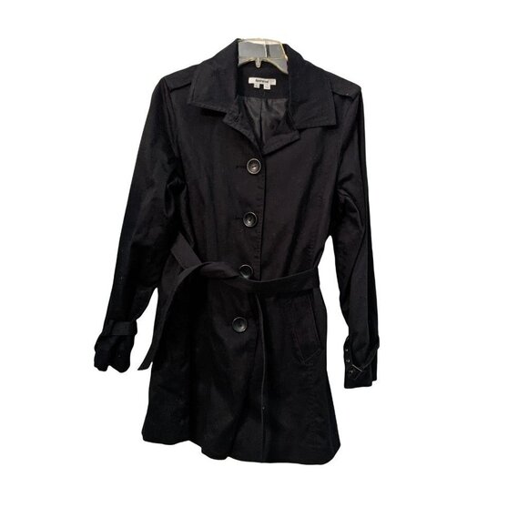 Appraisal Jacket SZ L black  Lined Belted Pockets Collar - Picture 1 of 8